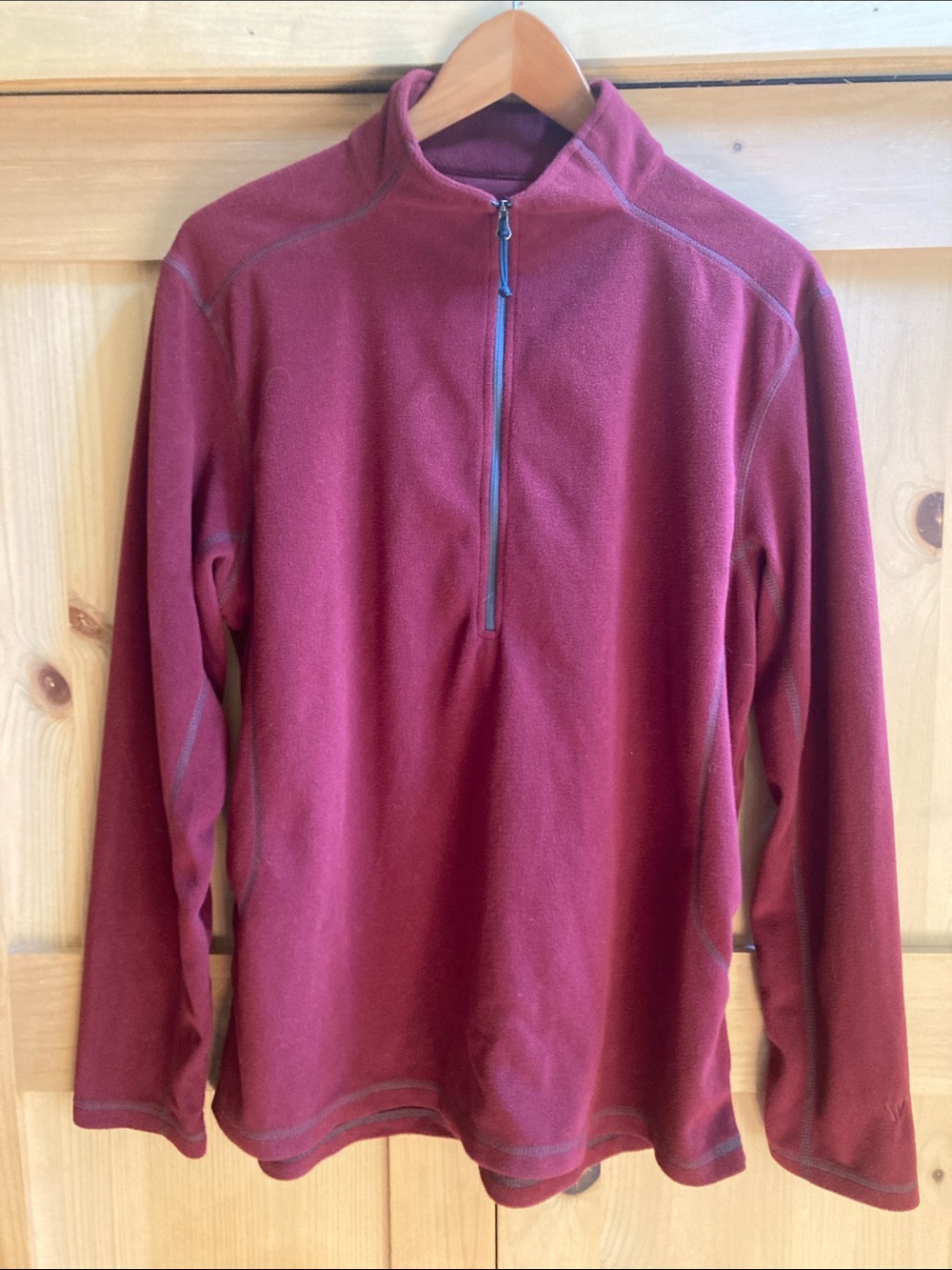 White Sierra Maroon Fleece Quarter Zip